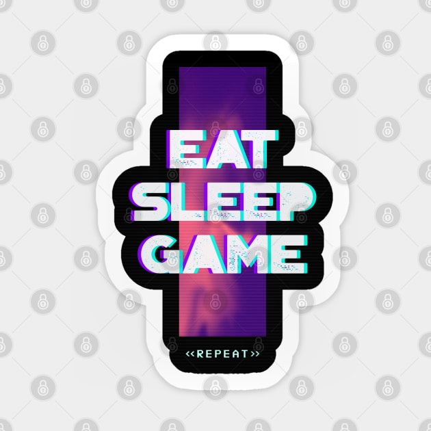 Eat sleep game repeat Sticker by osaya